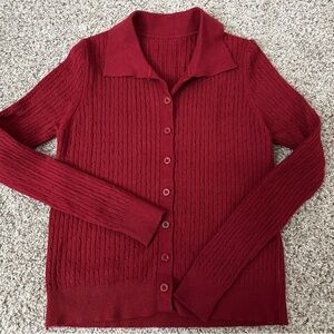 Womens red cardigan size small
